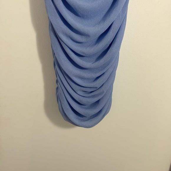 Michael Costello x REVOLVE India Ruched Corset Midi Dress in Periwinkle Medium - Picture 6 of 12